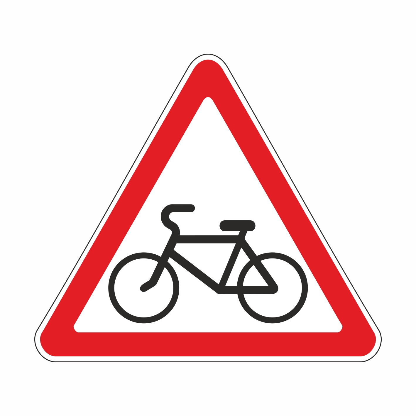 Знак 1.24 пересечение с велосипедной дорожкой